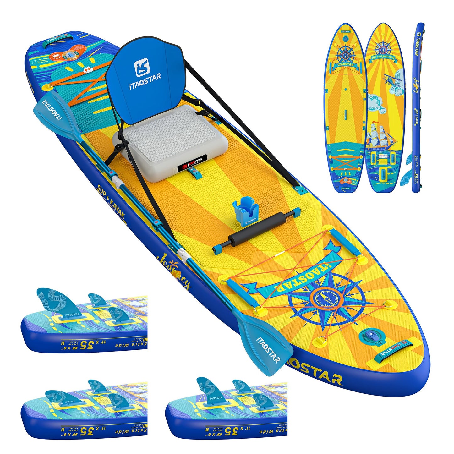 iTAOSTAR J07A 35" Extra Breites Paddleboard, Aufblasbares Stand Up Paddleboard mit Premium-SUP-Zubehör, Aufblasbare Paddleboards für Erwachsene/Jugendliche Aller Fähigkeitsstufen